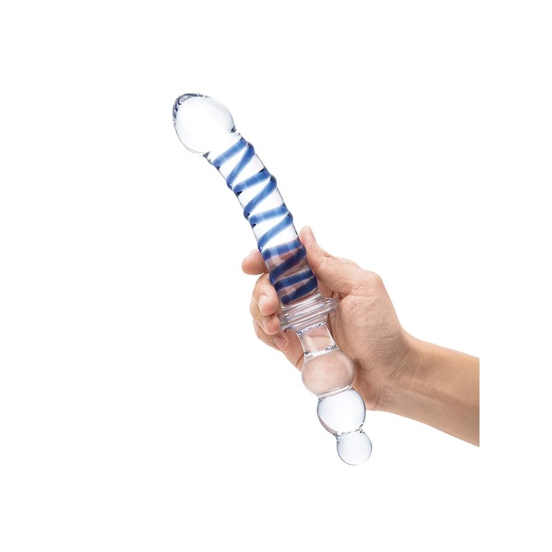 Glas - Podwójne Szklane Dildo Twister